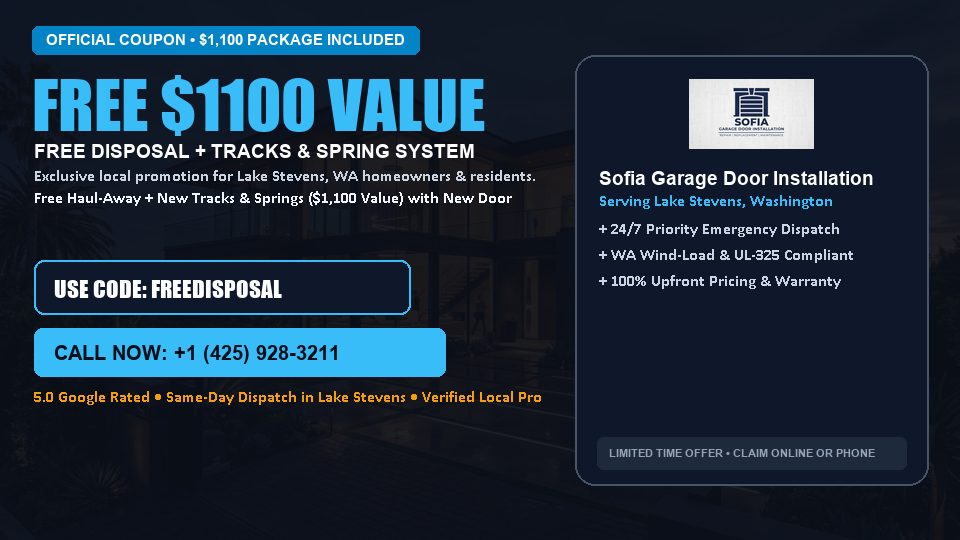 Sofia Garage Door Installation FREE Haul-Away & Heavy-Duty Tracks with New Door
